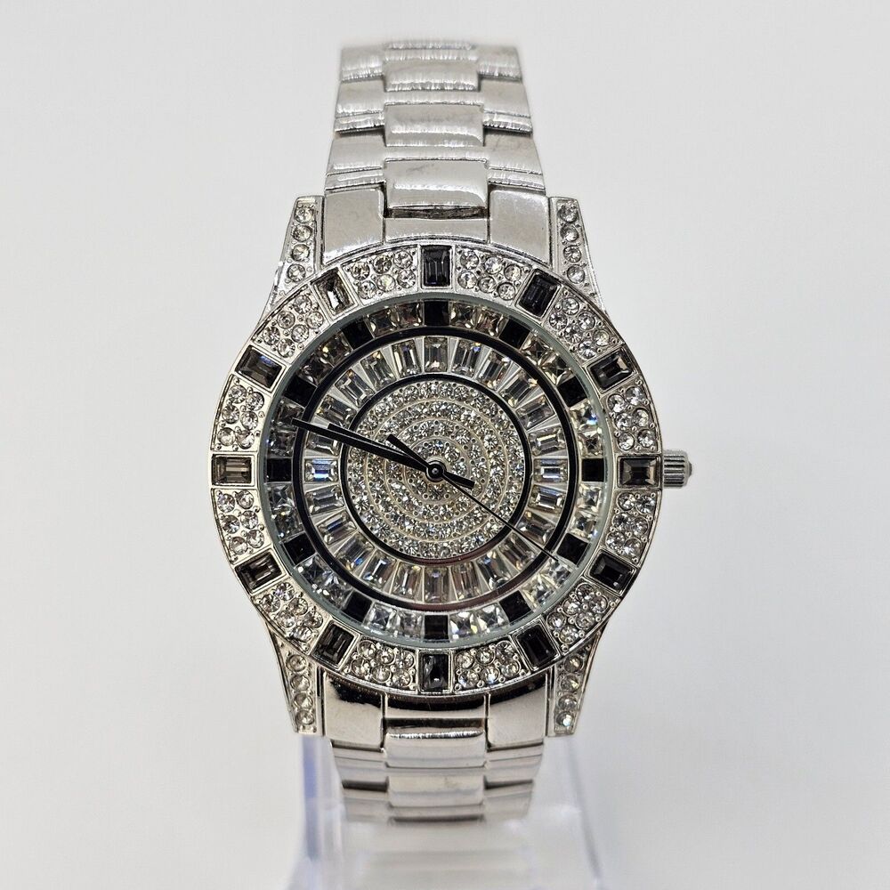 Victoria Wieck Beverly Hills Women Watch 39MM Gray Dial Bands 6.75" New Battery